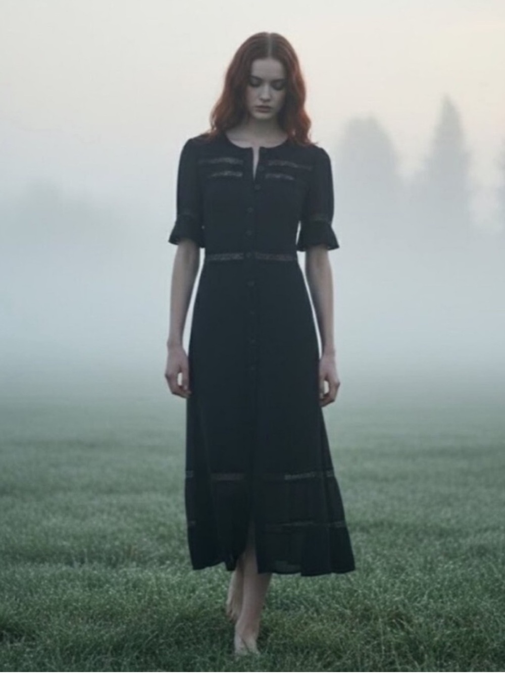 Reformation Woodsen Dress Sz 2 - Picture 2 of 16